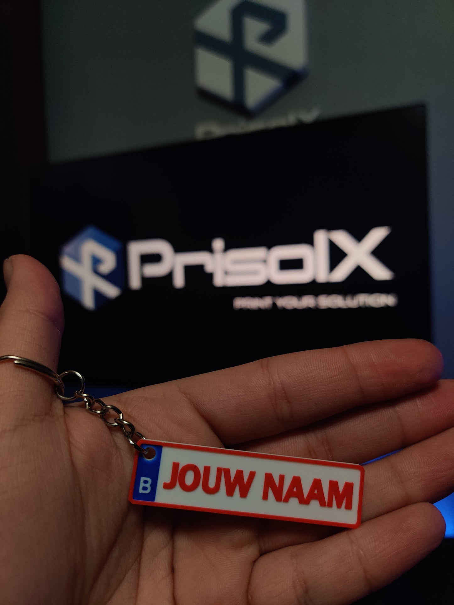 Gepersonaliseerde Belgische Nummerplaat Sleutelhanger