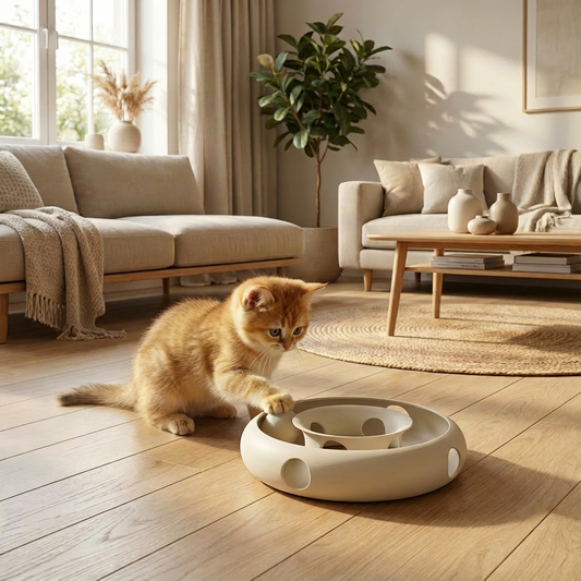 Orbit Cat Ring – Stijlvolle Speelring met Losse Bal